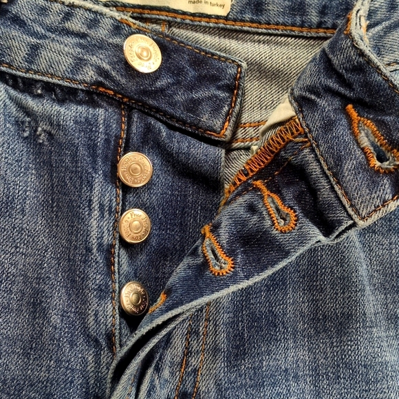We The Free Distressed Button Fly Jeans Size 26 - Picture 4 of 12